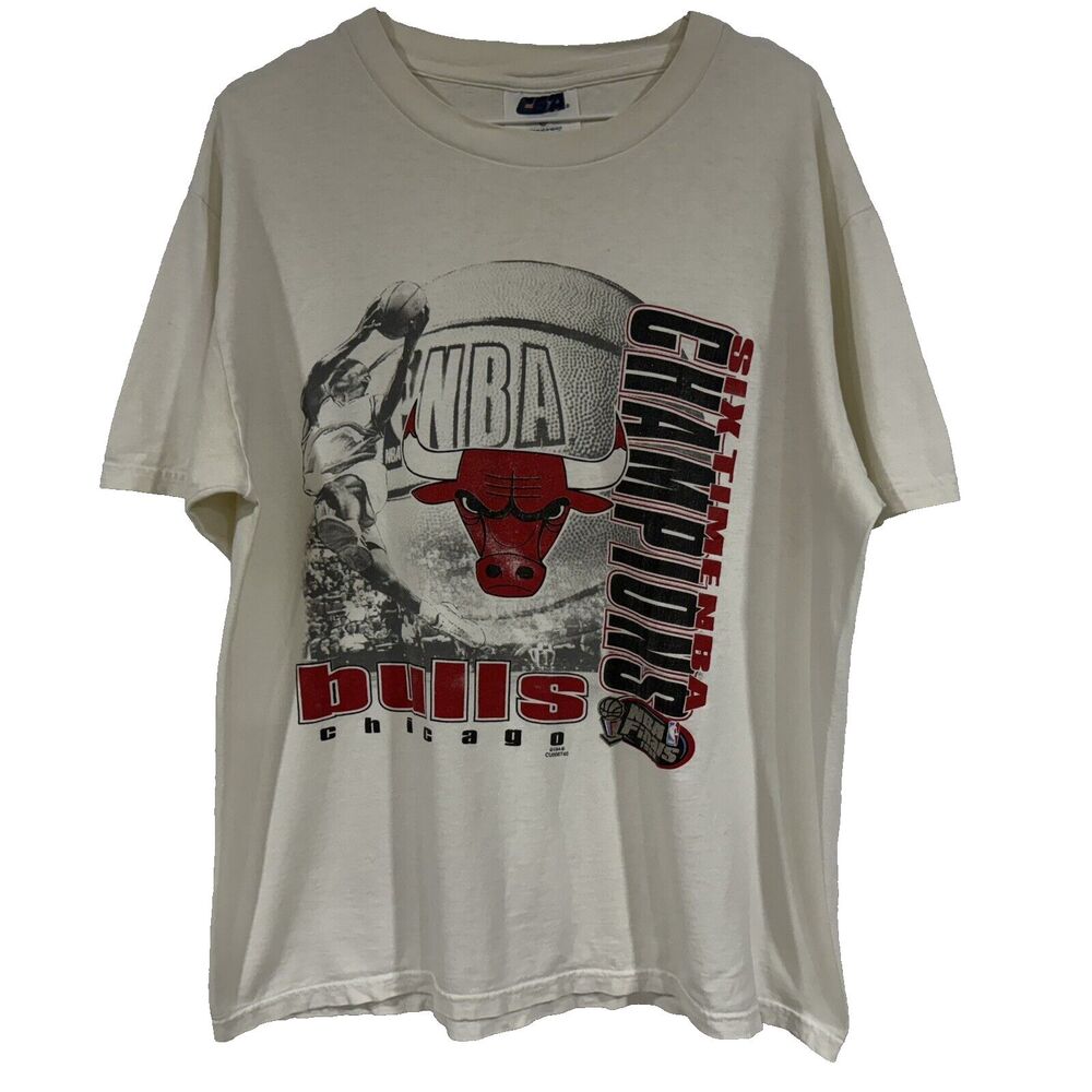 Chicago Bulls 1998 NBA Finals 6 Time Champs CSA Shirt Mens Size Large